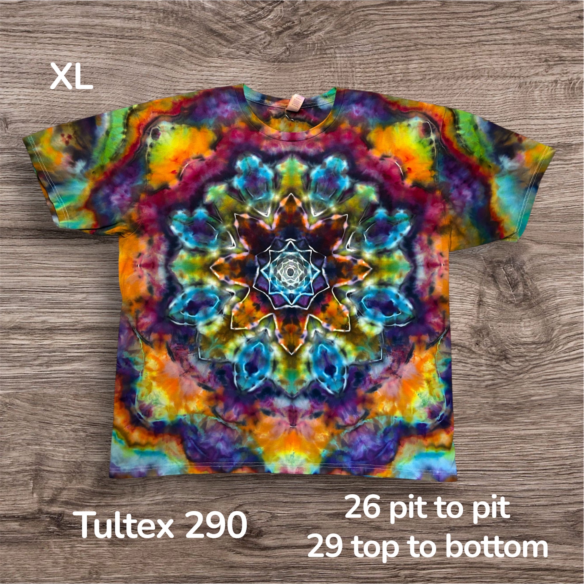 XL Tshirt, mandala tie dye – Wearable Art Tie Dye by Jessica
