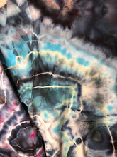 Load image into Gallery viewer, Adult Small hooded pullover sweatshirt, geode tie dye design