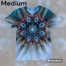 Load image into Gallery viewer, Adult Medium Tshirt, mandala gravity tie dye
