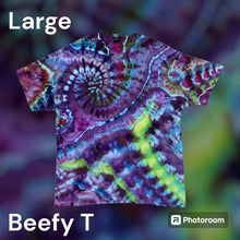 Load image into Gallery viewer, Adult Large Tshirt, spiral tie dye
