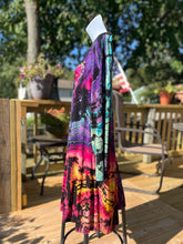 Load image into Gallery viewer, Ladies XL long sleeve dress, reverse geode tie dye
