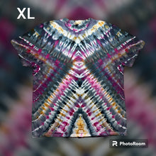 Load image into Gallery viewer, Adult XL Tshirt, prism tie dye design
