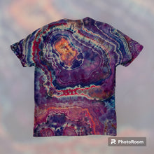 Load image into Gallery viewer, Adult Medium Tshirt, reverse mandala geode tie dye
