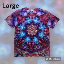 Load image into Gallery viewer, Adult Large Tshirt, mandala tie dye
