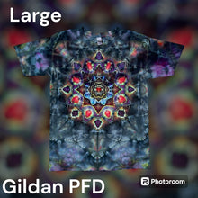 Load image into Gallery viewer, Adult Large Tshirt, mandala tie dye
