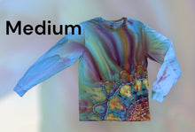 Load image into Gallery viewer, Adult Medium long sleeve Tshirt, mandala gravity design
