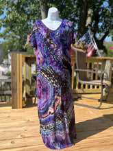 Load image into Gallery viewer, Ladies large dress, reverse geode tie dye
