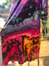 Load image into Gallery viewer, Ladies XL long sleeve dress, reverse geode tie dye
