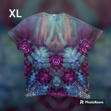 Load image into Gallery viewer, Adult XL Tshirt, mandala gravity tie dye
