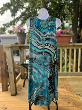 Load image into Gallery viewer, Ladies XL swing dress, reverse geode tie dye
