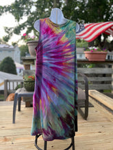 Load image into Gallery viewer, Ladies XL swing dress, reverse sunburst tie dye
