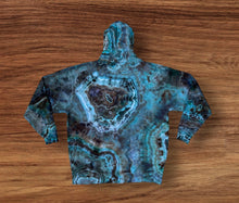 Load image into Gallery viewer, Adult 2XL zipper hooded sweatshirt, geode tie dye
