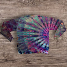 Load image into Gallery viewer, Medium crew neck sweatshirt, sunburst tie dye
