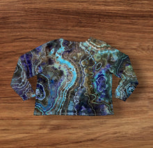 Load image into Gallery viewer, Ladies XL long sleeve, geode tie dye design
