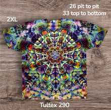 Load image into Gallery viewer, 2XL Tshirt, mandala tie dye
