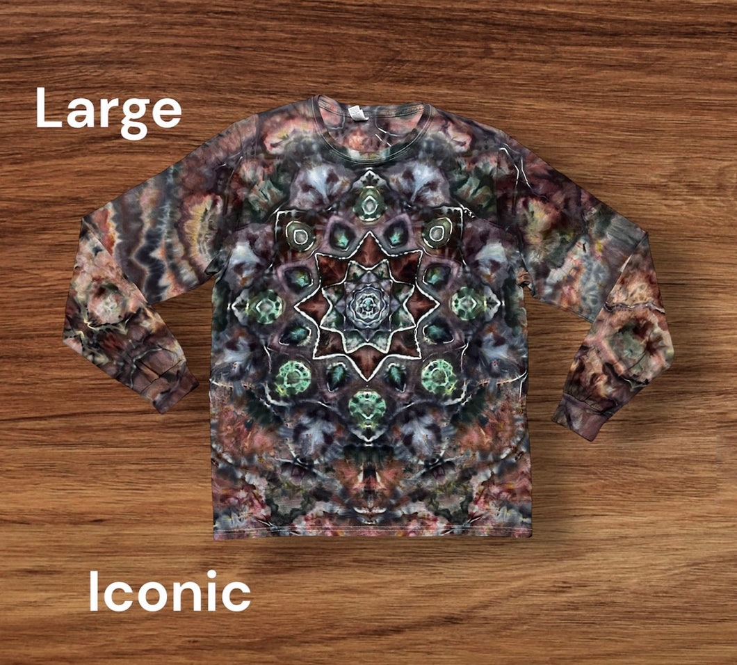 Large long sleeve, mandala tie dye