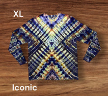 Load image into Gallery viewer, XL long sleeve Tshirt, tie dye design
