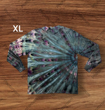 Load image into Gallery viewer, XL long sleeve Tshirt, tie dye design
