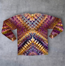 Load image into Gallery viewer, Large long sleeve Tshirt, tie dye design
