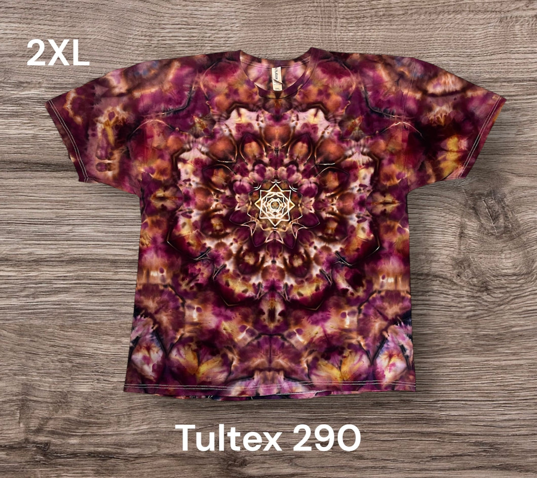 2XL Tshirt, mandala tie dye