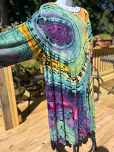 Load image into Gallery viewer, Ladies 3XL long sleeve dress, reverse geode tie dye
