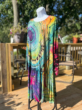 Load image into Gallery viewer, Ladies 3XL long sleeve dress, reverse geode tie dye
