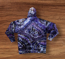 Load image into Gallery viewer, Adult 3XL zipper hooded sweatshirt, geode tie dye
