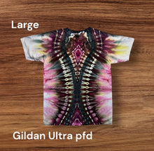 Load image into Gallery viewer, Large Tshirt, mandala tie dye
