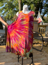 Load image into Gallery viewer, Ladies XXL swing dress, reverse mandala tie dye
