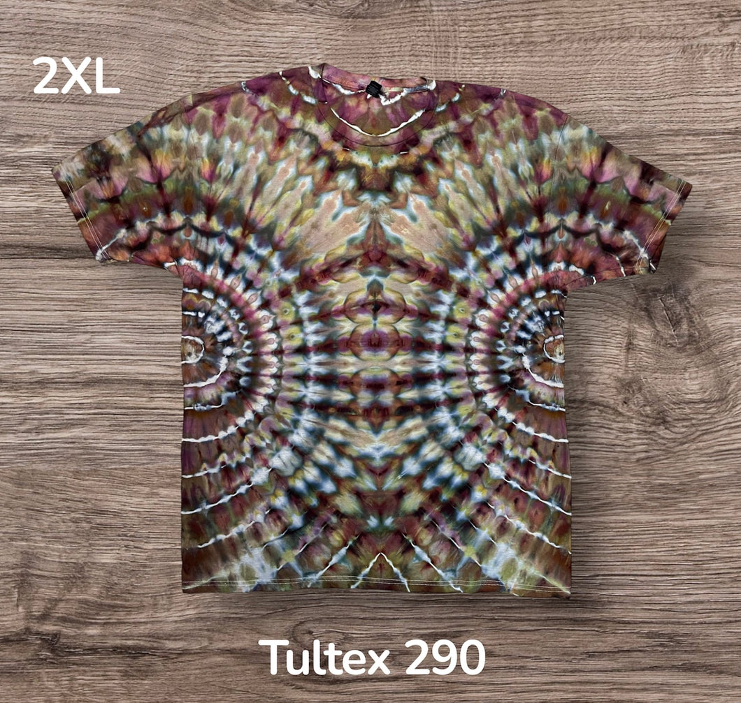 2XL Tshirt, fanfold tie dye