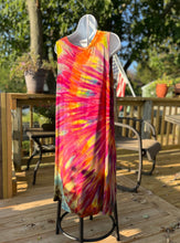 Load image into Gallery viewer, Ladies XXL swing dress, reverse mandala tie dye
