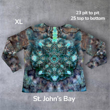 Load image into Gallery viewer, Ladies XL long sleeve, mandala tie dye
