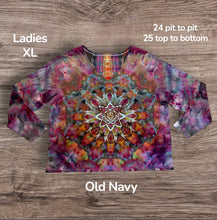 Load image into Gallery viewer, Ladies XL long sleeve, mandala tie dye
