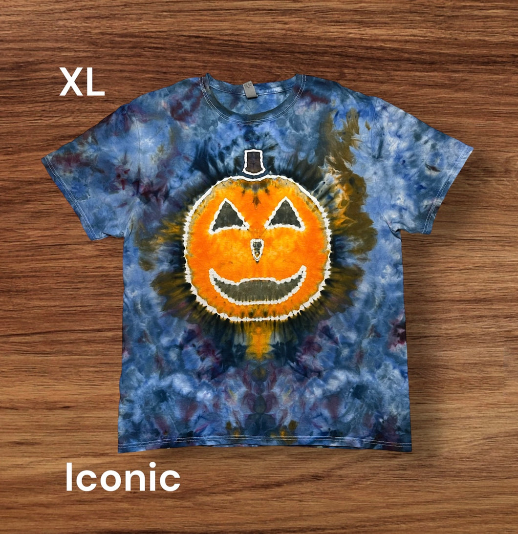 Adult XL Tshirt,  pumpkin moon tie dye