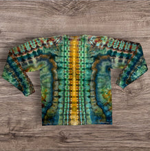 Load image into Gallery viewer, Large long sleeve Tshirt, mandala tie dye design

