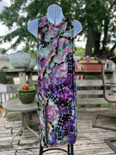 Load image into Gallery viewer, Ladies medium swing dress, reverse mandala tie dye
