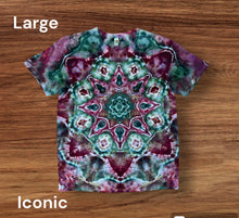 Load image into Gallery viewer, Adult Large Tshirt,  mandala tie dye design
