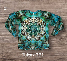 Load image into Gallery viewer, XL long sleeve Tshirt, mandala tie dye
