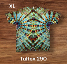 Load image into Gallery viewer, XL Tshirt, fan fold tie dye
