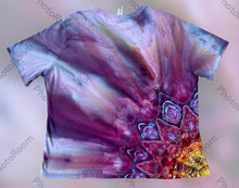 Load image into Gallery viewer, Ladies 2XL tshirt, mandala gravity tie dye
