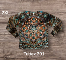 Load image into Gallery viewer, 2XL long sleeve Tshirt, mandala tie dye
