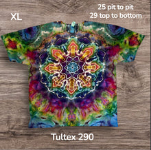 Load image into Gallery viewer, XL Tshirt, mandala tie dye
