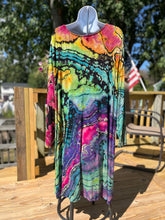 Load image into Gallery viewer, Ladies 3XL long sleeve dress, reverse geode tie dye
