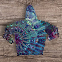 Load image into Gallery viewer, XL zipper hooded sweatshirt,  sunburst tie dye
