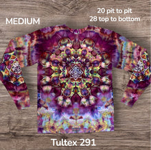 Load image into Gallery viewer, Medium long sleeve Tshirt,  mandala tie dye
