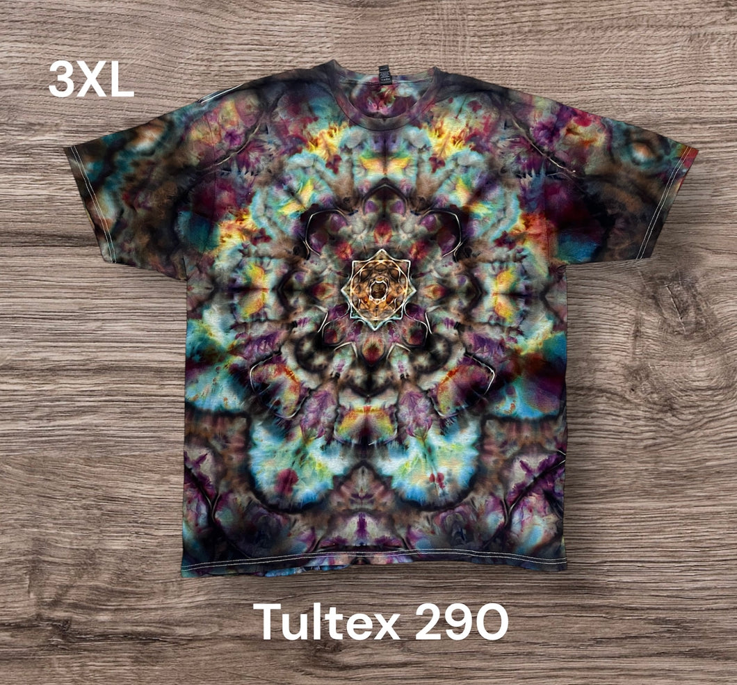 3XL Tshirt, mandala tie dye design