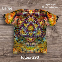 Load image into Gallery viewer, Large Tshirt, mandala tie dye
