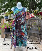 Load image into Gallery viewer, Ladies large dress, reverse tie dye

