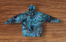 Load image into Gallery viewer, Adult 2XL zipper hooded sweatshirt, geode tie dye
