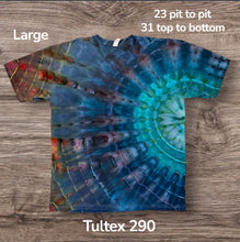Load image into Gallery viewer, Large Tshirt, tie dye design
